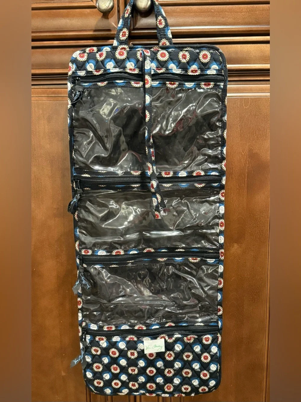 Vera Bradley Night Owl Hanging Travel Toiletry Bag